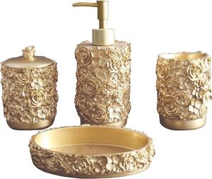 Ensemble de salle de bain en métal rustique, accessoires de maison de style campagnard, décoration de salle de bain, porte-serviettes, distributeur de savon, gobelet à brosse à dents, organisateur de rangement - Product Image 3