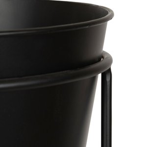 กระถางโลหะสีดำทำด้วยมือพร้อมขาตั้งสำหรับห้องนั่งเล่นสวนกลางแจ้ง - Product Image 4