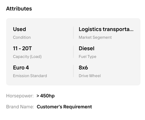 El mejor!! Camión Tractor de Alto Rendimiento, 6x4, Cabina con Cama, Diésel, para Transporte de Mercancías a Larga Distancia y Carga a Granel - Product Image 5