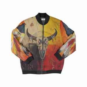 Chaqueta Bomber de Satén Sublimado Impermeable y Cortavientos con Cuello Alto y Logotipo Frontal Personalizado 2025 para Hombre, Estilo Urbano, Venta al por Mayor - Product Image 3