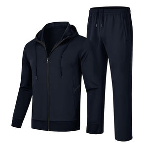 Logo personnalisé Vente en gros Survêtement en polaire Hommes Jogger Survêtement Grande Taille Automne Survêtement à fermeture éclair - Product Image 4