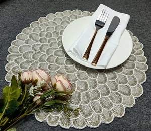 Beaded coaster Mats Woven <b>Placemat</b> <b>Table</b> Christmas <b>Placemats</b> Round <b>Placemats</b> - Product Image 1