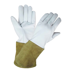 2025 gants de soudage pour protection contre les températures extrêmes Kevlar cousu en cuir style à manches longues conçu pour le four de soudage - Product Image 4
