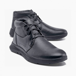Zapatos tobilleros de cuero con cordones para hombre, botas de vestir informales a la moda, calzado Formal de negocios duradero y cómodo - Product Image 4