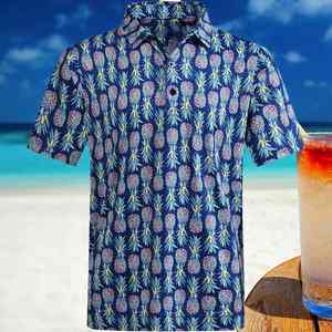 Chemises d'été à manches courtes pour hommes, nouvelle mode, jersey polyester/coton, séchage rapide, écologiques, 220g, style gothique, vente en gros - Product Image 5