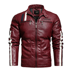 Chaqueta de motorista de cuero para hombre, chaqueta Parka de Material de alta calidad, abrigo de motocicleta para hombre 2025, el mejor proveedor OEM ODM - Product Image 3