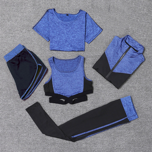 Nouveau design de haute qualité en polyester confortable et sexy manteau pantalon soutien-gorge short t-shirt yoga fitness femme costume - Product Image 3