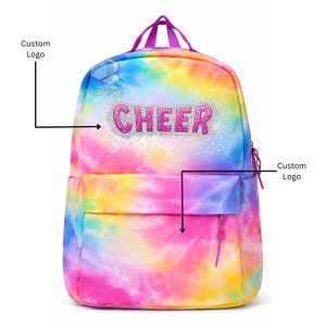 Tie-Dye Cheer <b>Backpack</b> Bling Crystal Rhinestone Decoration Cheerleading Dance Practice Bag <b>Large</b> Capacity Sports <b>School</b> <b>Backpack</b> - Product Image 4
