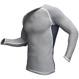 Camiseta de Compresión Personalizada para Hombre, Transpirable, de Manga Larga, 100% Poliéster, Ropa para Adultos - Product Image 1