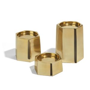 Porte-bougie en métal plaqué or pour la décoration de la maison, support de bougie votive pour table, support de bougie votive en métal suspendu - Product Image 5