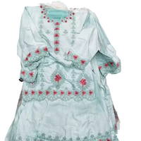 Robe en coton fantaisie prête à l'emploi de haute qualité pour les filles respirant pakistanais silhouette droite vêtements pour enfants