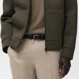 Sweat-shirt uni pour homme avec fermeture éclair, manches longues, logo personnalisé, haute qualité, tissu respirant et ajustable 2026 - Product Image 5