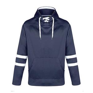 Sweat-shirts à capuche en coton tendance pour le hockey sur glace, tendance actuelle, logos personnalisés, sweat-shirts à capuche pour hommes avec lacets - Product Image 6