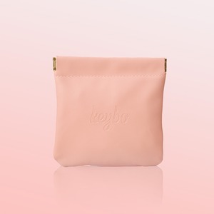 Kibo Makeup <b>Mini</b> Bag Portable Eco-Friendly PU Polyester Cosmetic Zipper Closure Durable Letter Pattern Small Capacity - Product Image 1