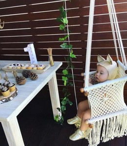 Children Toy, Baby Gift, Macrame Baby <b>Swing</b> - Product Image 1