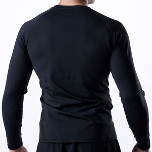 Camiseta de compresión de manga larga de alta calidad, personalizada, para gimnasio, para hombre, ajustada, para musculación. - Product Image 6