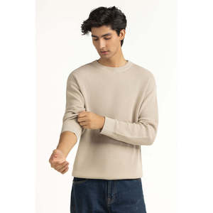 Suéter con Capucha de Cachemira de Invierno, Estilo Casual, Calidad Premium, Cierre de Cremallera, Patrón Estampado a Rayas, Corte Regular -MN-SWT-WS25-074 - Product Image 3