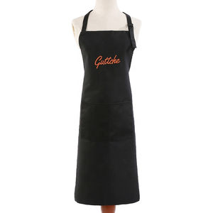 Delantales Cocina Personalizado Color Liso Negro Camarero Impermeable Logo Delantal - Product Image 2