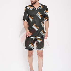 เซ็ตเสื้อยืดแขนสั้นพิมพ์ลายแบบลำลองชุดออกกำลังกายแขนสั้นสำหรับฤดูร้อน - Product Image 4