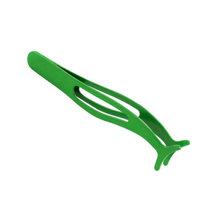 Pinzas aplicadoras de pestañas de Color verde Pinzas de manicura de acero inoxidable de tamaño personalizado para pestañas - Product Image 1