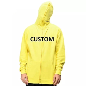 Personalizado 450 Gsm de peso pesado Full Zip up Hoodies Fabricante de gran tamaño grueso sudaderas con cremallera Zip up Hoodies para Unisex - Product Image 1