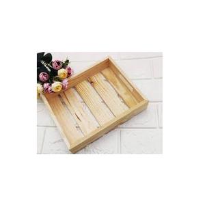 Bandeja de madera cuadrada para restaurante, bandeja de madera rústica personalizada para servir comida rectangular - Product Image 2