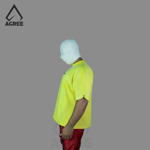 T-shirt vintage délavé à l'acide pour homme, broderie personnalisée du logo sur le devant, coupe oversize, 100 % coton respirant, écologique, manches courtes, tissé - Product Image 5