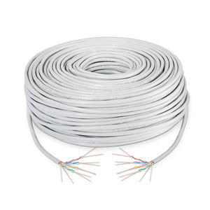 Câble Ethernet RJ45 Cat5e en cuivre pur, 305 mètres, rouge, avec gaine en PVC, pour utilisation informatique - Product Image 1