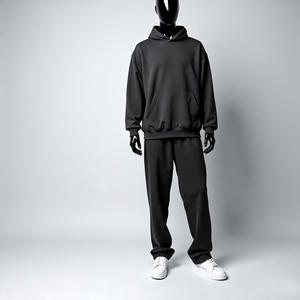 Conjunto Deportivo de Invierno para Hombre 2025, Logotipo Personalizado, Felpa Gruesa de Algodón, Pantalones Deportivos Acampanados para Gimnasio, Entrenamiento, Trotar, Conjunto de 2 Piezas - Product Image 4