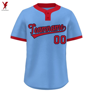 Baseball Jersey With Your Logo Printed Font Team Name and Number Two Button Full Baseball Jersey Custom - Product Image 6