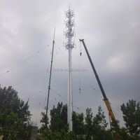 Mât d'antenne tubulaire galvanisé à chaud pour la communication cellulaire