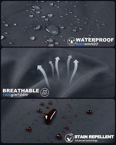 Veste Softshell légère imperméable pour homme avec doublure en polaire chaude Coupe-vent pour les voyages la randonnée le golf la moto la course - Product Image 5