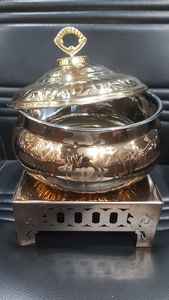 Platos de frotamiento de cobre indio de acero inoxidable de cocina de alta calidad a precio al por mayor juego de utensilios de cocina de cobre martillado - Product Image 2