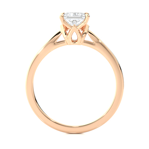 Bague solitaire en diamant cultivé en laboratoire CVD de taille princesse 2.01 carats bague de fiançailles en or rose de taille personnalisée - Product Image 2