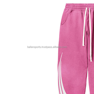 กางเกงวิ่งของผู้ชายสีน้ำตาลล้วนพิมพ์ลายโลโก้ได้ตามต้องการกางเกงวอร์มสีขาวขนแกะสีขาว - Product Image 2