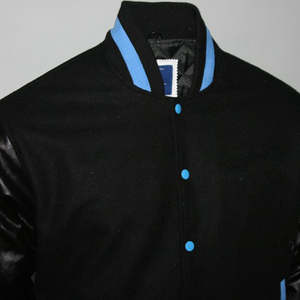 Chaqueta para hombre Moda al por mayor Sencillo Hombres Varsity Chaquetas y abrigos Bordado Logotipo personalizado Satén Chaqueta Bomber Precio bajo - Product Image 3