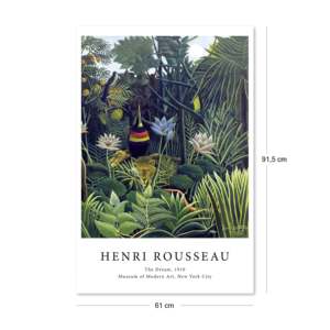 Henri Rousseau's Modern Style 'The Dream' <b>Poster</b> Made of Durable Paper for Wall Decor - Product Image 1