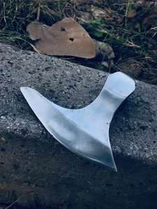 Handmade Custom Industrial Grade Viking Bearded <b>Axe</b> Stainless Steel Damascus Carbon Steel with <b>Wood</b> Handle for Camping Cutting - Product Image 5
