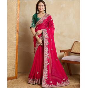 Impresionante Sari de seda suave de alta calidad con trabajo de tejido dorado para colección de festivales y bodas a los mejores precios - Product Image 1