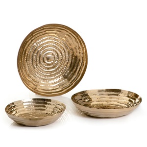 Nuevo Diseño Ecológico, Tazones de Almacenamiento de Metal Vintage, Recubrimiento en Oro, Acero Inoxidable, Tazón para Servir Frutas y Bocadillos para Mesa - Product Image 1