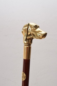 Traditional Brass and Wood Hiking <b>Stick</b> Decorative Cane with Brass Handle Adjustable Length Durable for Senior Use - Product Image 2