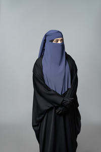 Triple Layer Flap <strong>Niqab</strong> <strong>With</strong> Shorter Back for Muslim Women Islamic Clothing Face Veil Burqa Flap Naqab <strong>Hijab</strong> Wholesale Supplier - Product Image 3