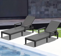 Chaise longue de jardin en plastique pour extérieur, mobilier de plage, lit de piscine, chaise longue