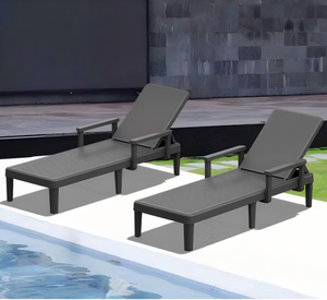 Bãi biển Ngoài trời nhựa Sun <span class=keywords><strong>Lounger</strong></span> đồ nội thất sân vườn hồ bơi giường phòng chờ ghế - Product Image 2
