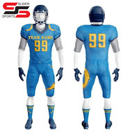 Venta al por mayor de fútbol americano Jersey y pantalones de sublimación personalizada impreso uniforme de fútbol americano totalmente personalizar equipo de desgaste