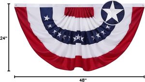 Drapeau américain plissé 2x4 pieds pour extérieur, étoiles brodées, 250e anniversaire, Jour commémoratif patriotique - Product Image 6