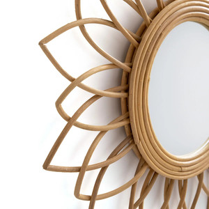 Article chaud fabriqué au Vietnam en rotin en osier décor miroir artisanat tenture murale pour la décoration de la maison en gros - Product Image 2