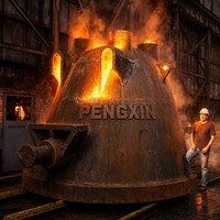 Qt500-7 Tanque de Escoria de Hierro Dúctil de Acero Fundido en Arena, Marca Pengxin Personalizada, Certificado ISO 9001