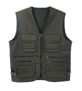 เสื้อกั๊กผ้ายีนส์หลายกระเป๋าของผู้ชายเสื้อกั๊กชาวประมงเสื้อกั๊กสำหรับปีนเขาตกปลาเดินป่าระบายอากาศ - Product Image 4