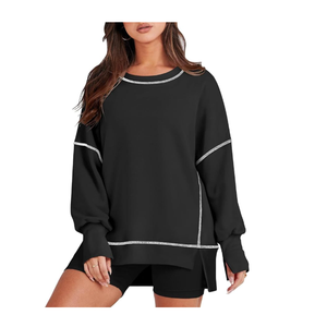 Sweat à capuche surdimensionné décontracté de haute qualité à col rond et à manches longues Offre Spéciale femmes sweats - Product Image 5